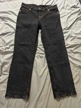 charcoal wash baggy jeans